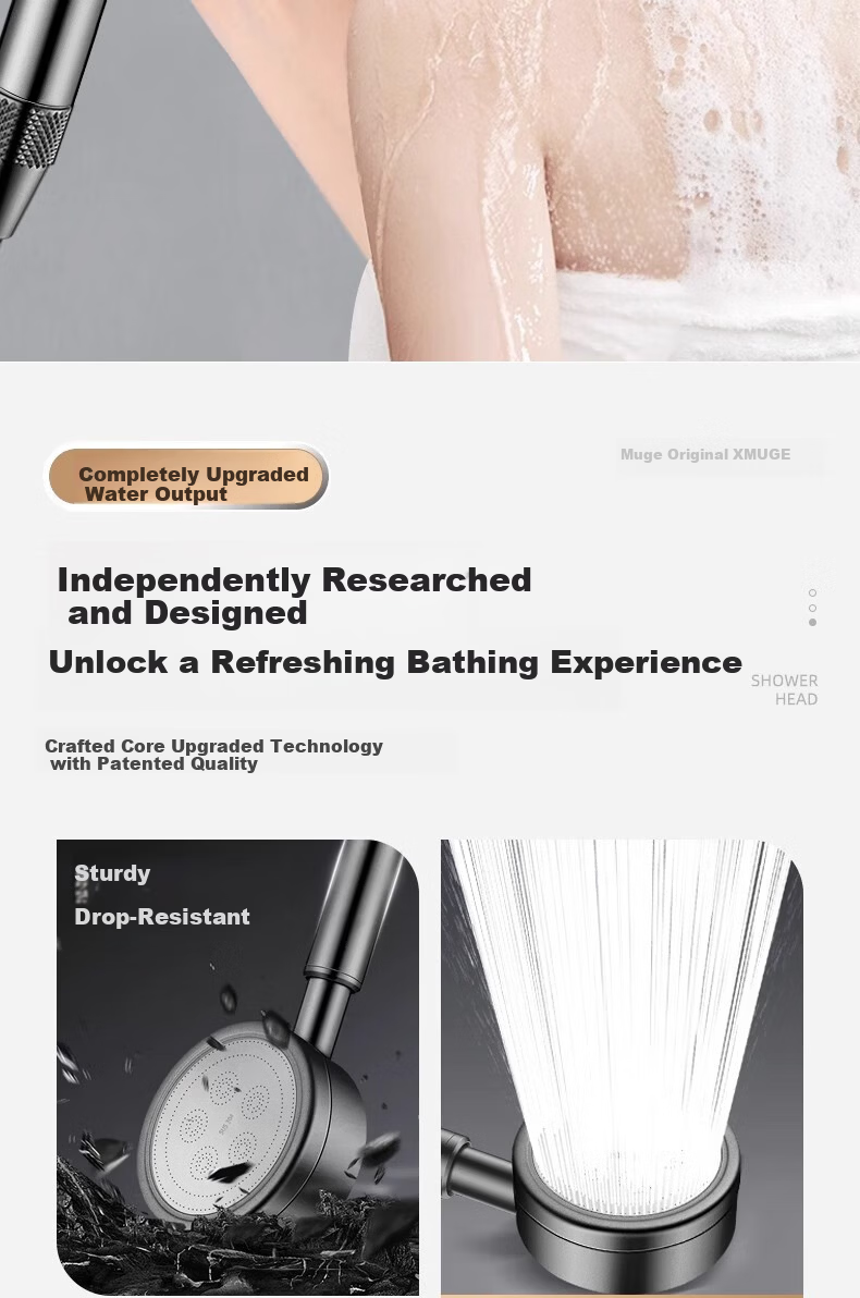 MUGE Stainless Steel Filter High-Pressure Shower Head Universal Strong Pressure Handheld Shower Sprayer 1