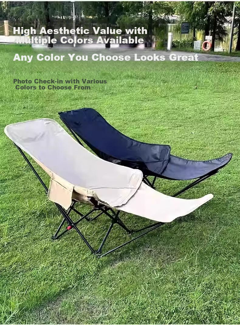 Shunyou Outdoor Folding Camping Chair Recliner Portable Folding Stool Fishing Stool Moon Chair with Footrest SY-1402 9