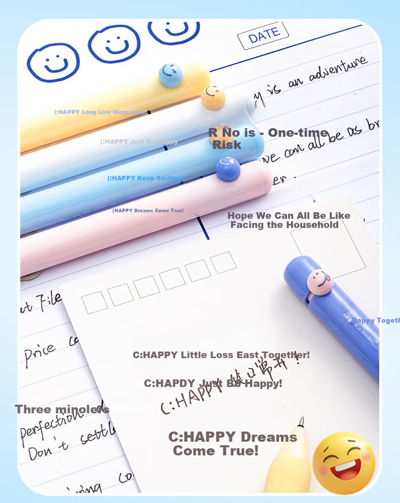 AIHAO Four-Leaf Clover 0.5mm Quick-Dry Gel Pen for Students Exam Use, 4-Pack DGP4352A 12
