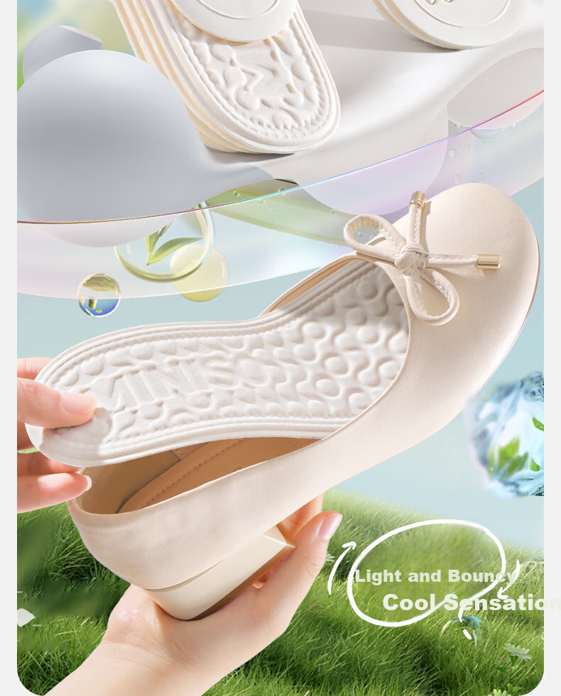 MINISO 2 Pairs Antibacterial Deodorant Shock Absorption Sports Insoles Arch Support Men's Soft Elastic Breathable Long-Standing Comfortable Size 45-46 2