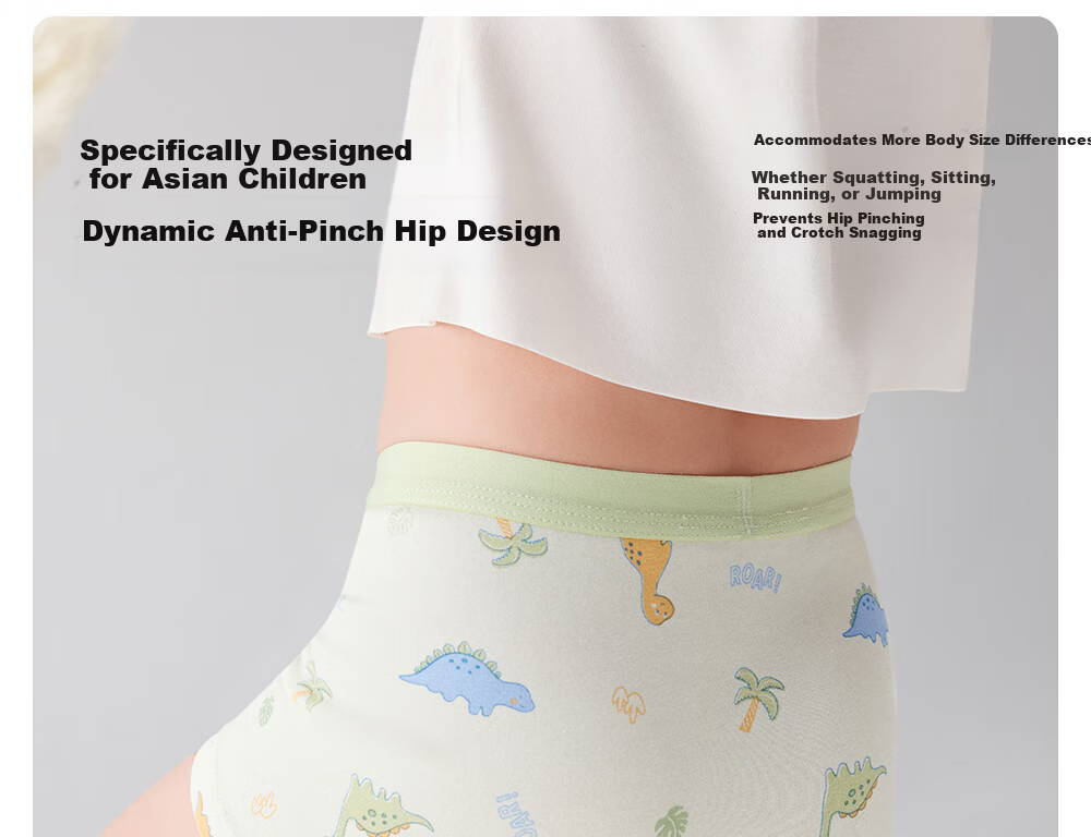Betis Children's Underwear for Boys Age 10-11 Summer Class A Mulberry Silk Boys' Boxer Briefs Comfortable Flat Shorts 21
