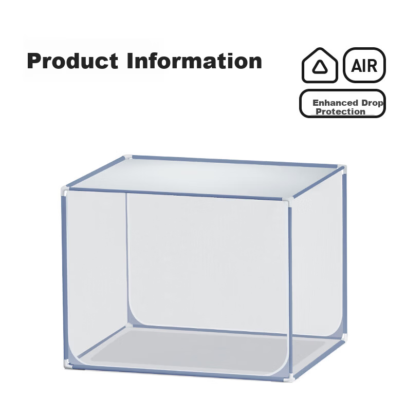 MEDOGA Class A Baby Mosquito Net with Thickened Frame 1.8x2m Home Use Blue [Threaded Three-Way Connector] 21