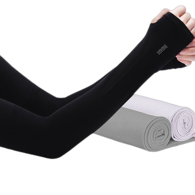Bejirog Men's Ice Silk Cooling Sleeves Women's Sun Protection Thin Arm Sleeves Gloves Outdoor Driving Cycling Hand Protection Arm Guards
