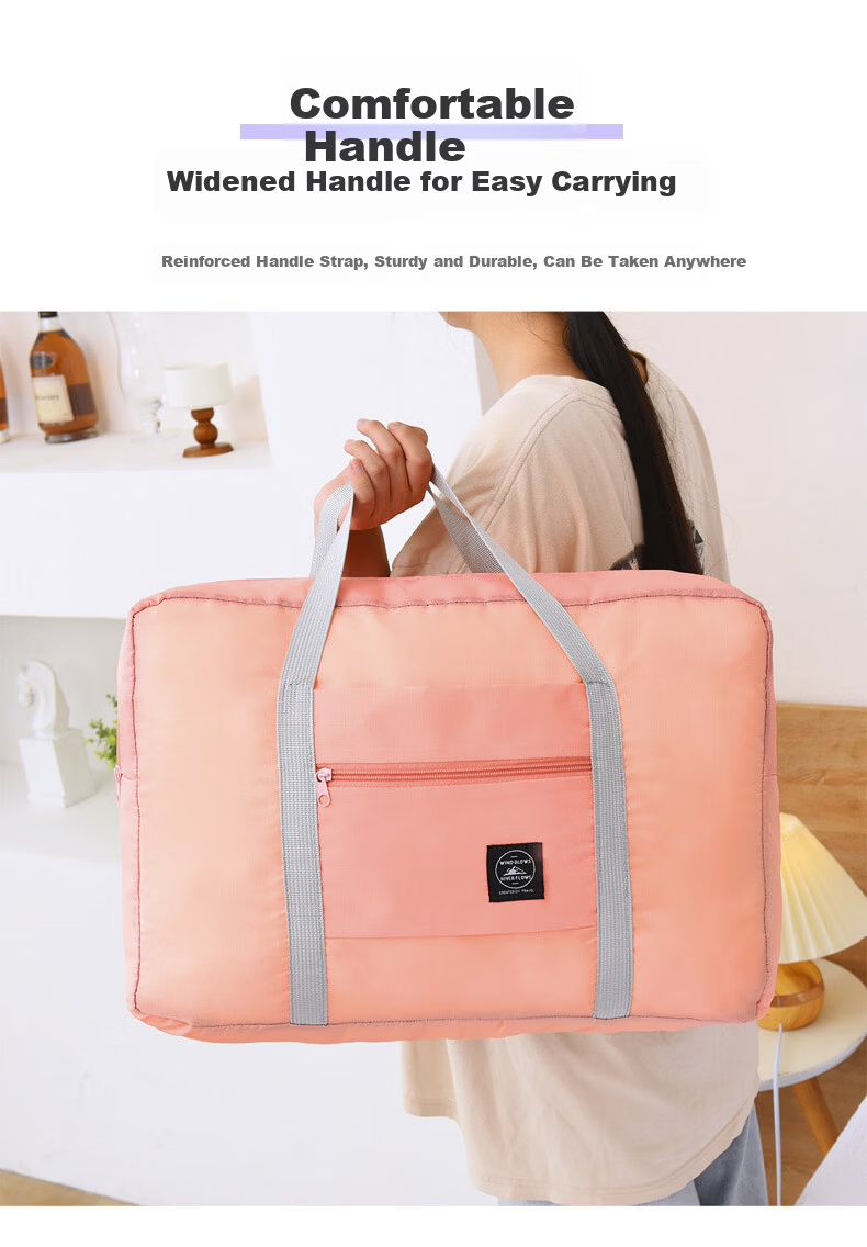 Jinghuisichuang Large Capacity Travel Bag with Trolley Sleeve, Portable Handbag for Business Trips, Lightweight Short-Distance Luggage Bag for Men and Women 5
