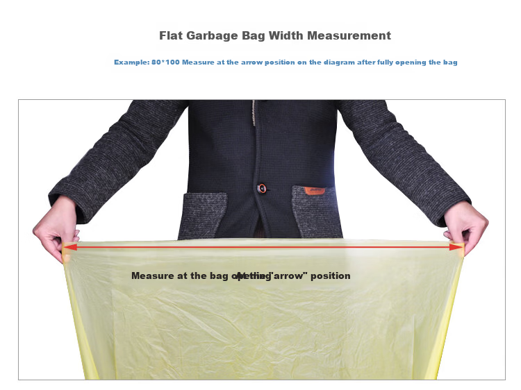Yimeide LJD1123 Commercial Large Garbage Bags Property Sanitation Flat Plastic Bags Black 100x120cm (3 Mil 50pcs/Pack) 2