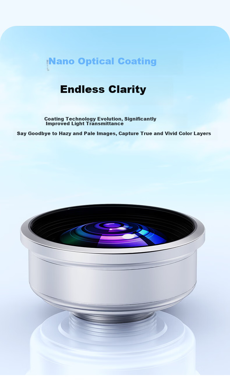 Shuotuo Wide-Angle External Phone Lens Professional Ultra HD Camera DSLR-Level Macro Front Camera Photography Assistant Live Streaming Telephoto Lens 6