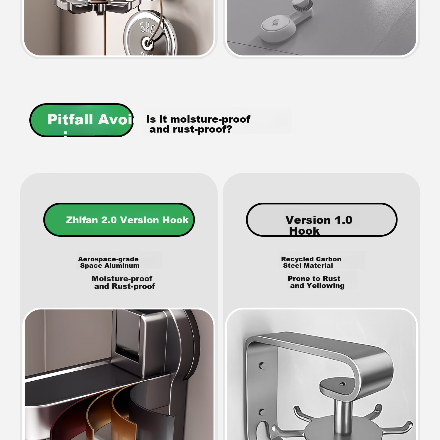 Zhifan Japanese Kitchen Rotating Octopus Suction Cup No-Drill Wall-Mounted Pot Ladle Spoon Storage Rack Organizer 6