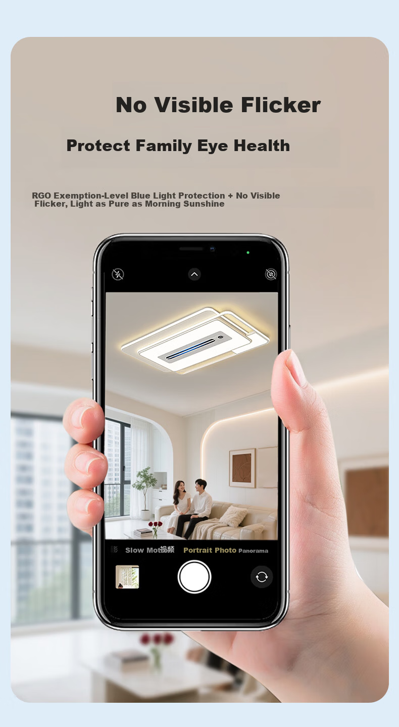 HP Pure Eye Protection Living Room Leafless Fan Ceiling Light Smart Bedroom Lamp Zhongshan Lighting Zhenzhiguang 17
