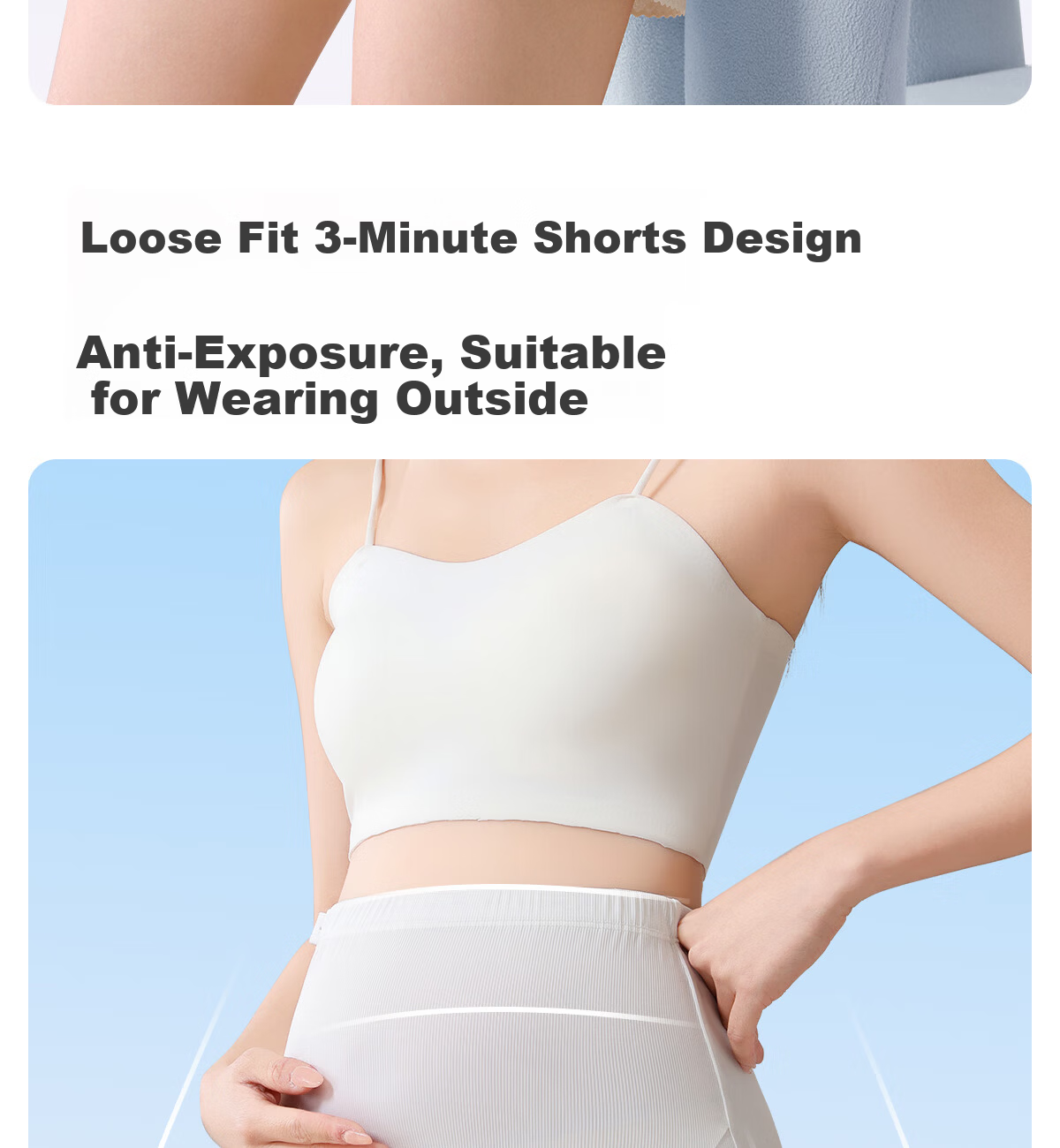 JOYNCLEON Maternity Safety Leggings Anti-Exposure Ice Silk High Waist Spring Summer Outerwear Skin Color L Jyk177099 15