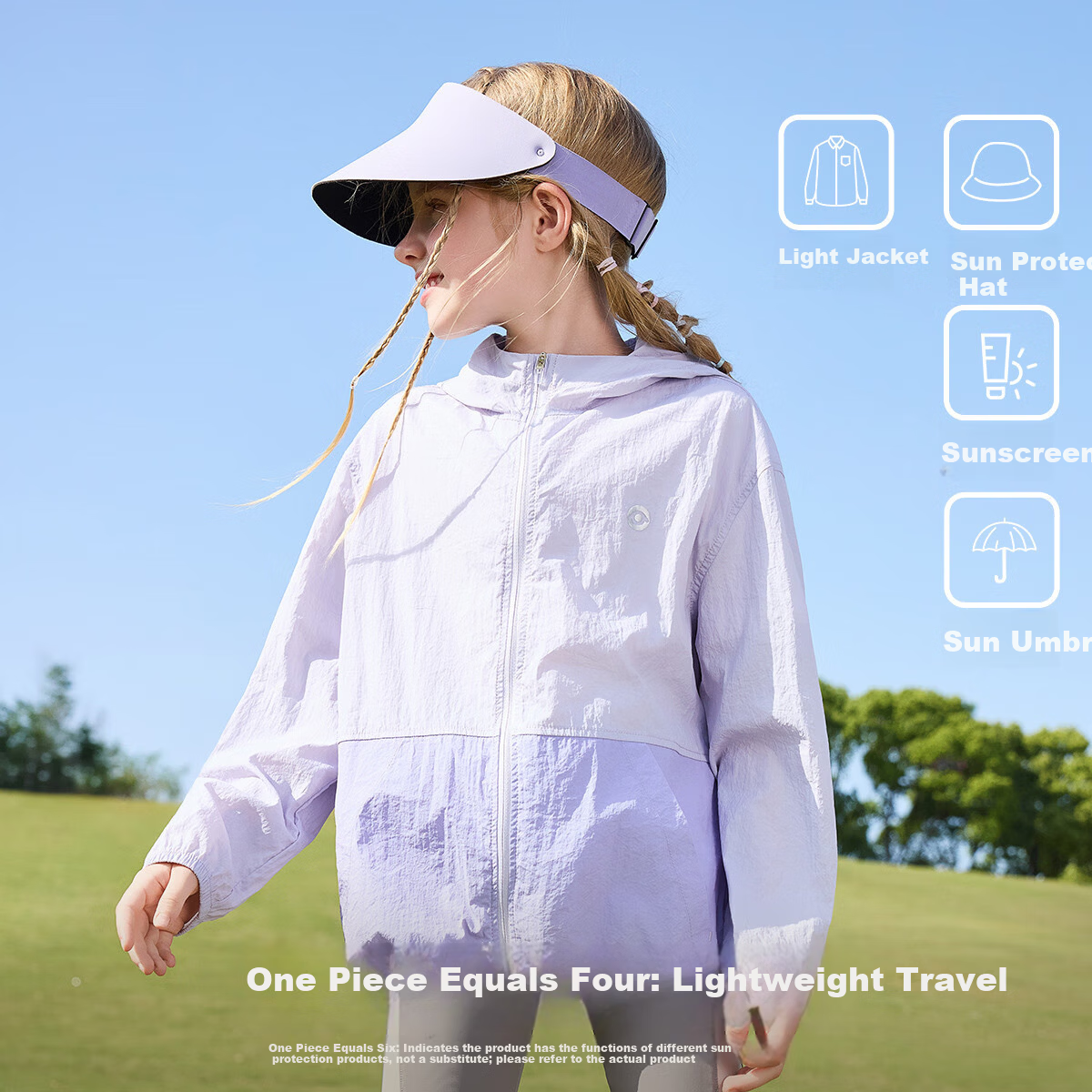 ASK JUNIOR Kids Summer Sun Protection Jacket Youth UV Protection Skin Jacket Girls Colorblock Air Conditioning Sunproof Coat