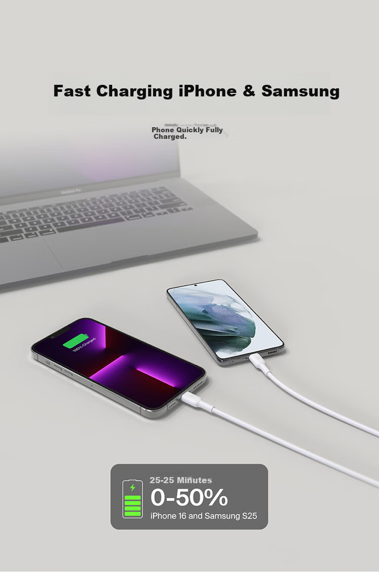 BELKIN Gaming Accessories Switch 2m Fast Charging Cable Nintendo Console Dual USB-C Data Cable Type-C Connector Black 5