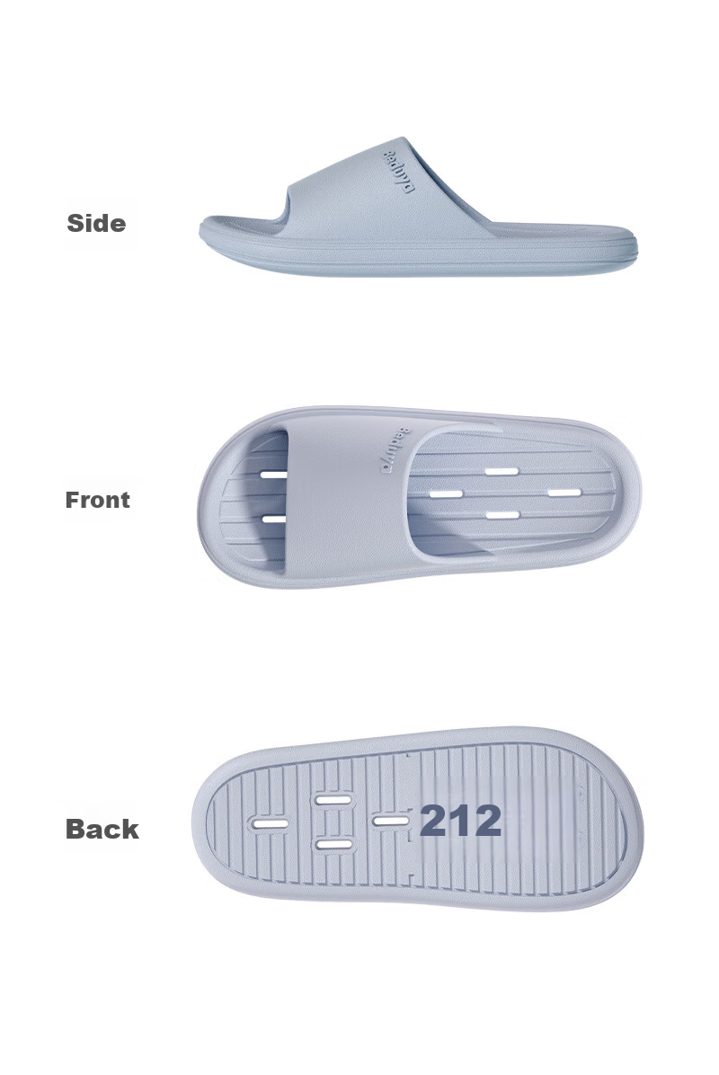 Beidouyang Summer Bathroom Cool Slippers Unisex Indoor EVA Odorless Quick-Dry Non-Slip Black Size 36-37 11