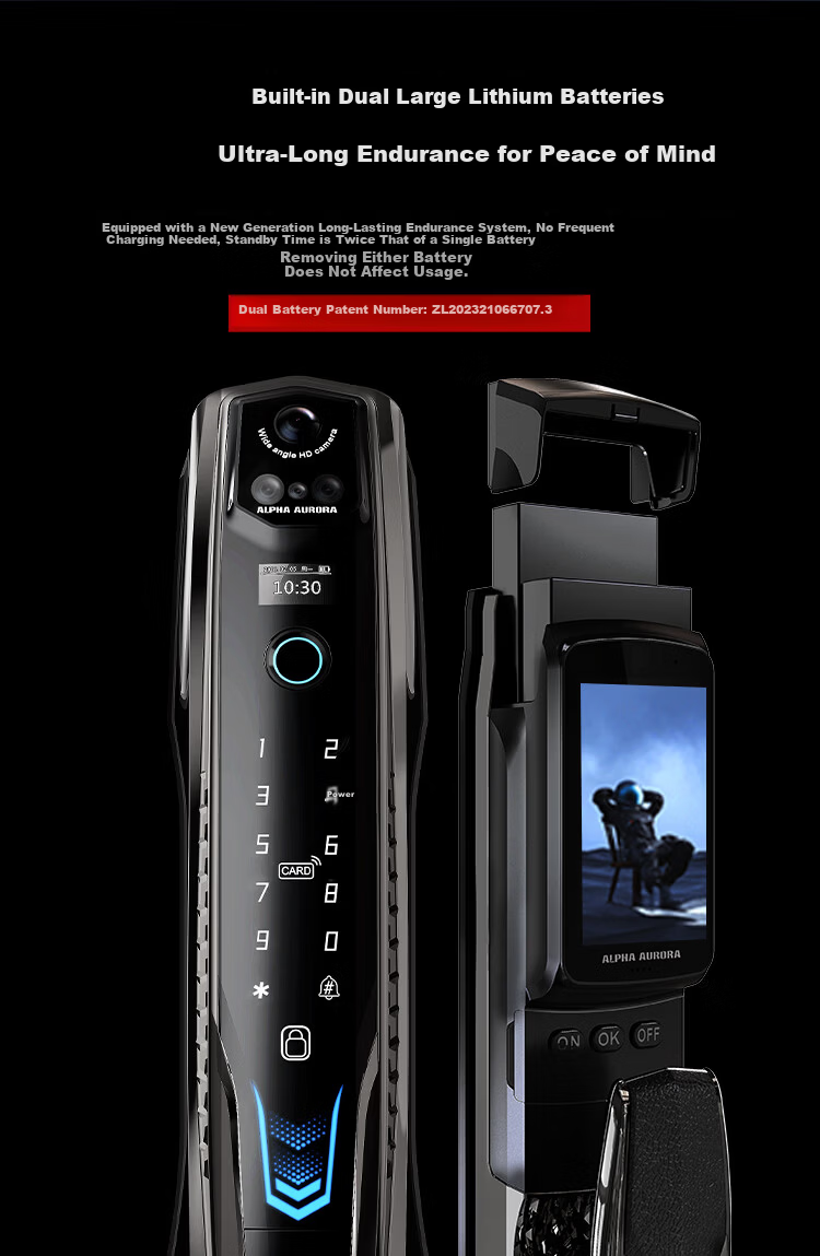 ALPHA AURORA Smart Door Lock P14 Navigator Edition Three-Camera Palm Vein Face Fingerprint Recognition Password Lock with Free On-Site Installation 13
