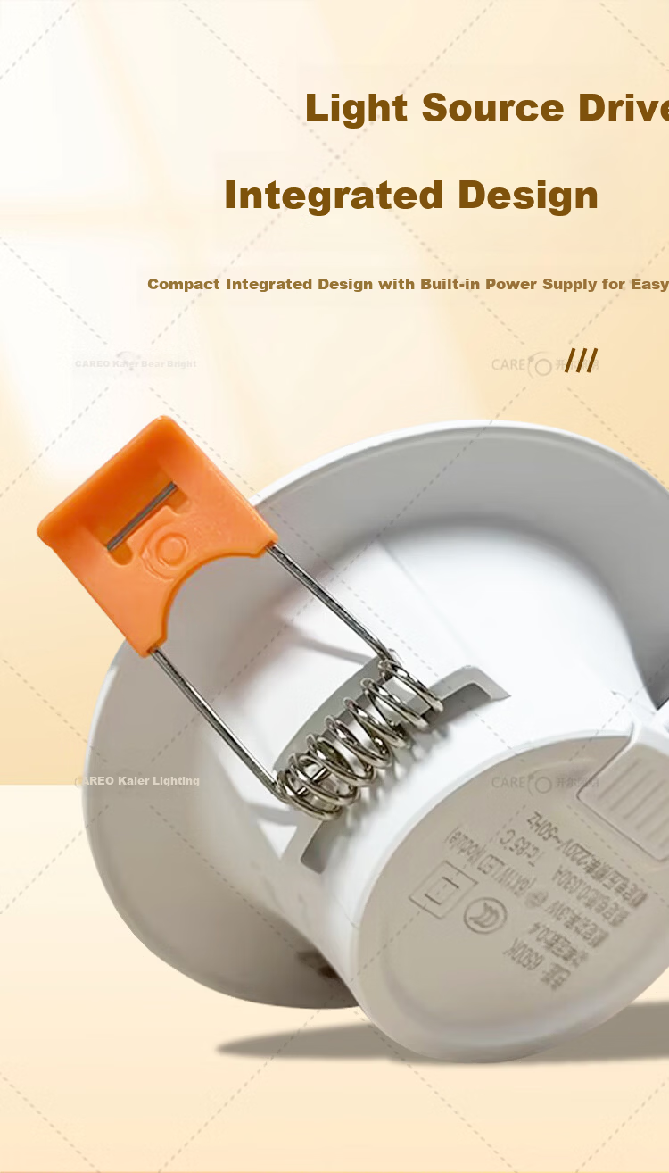CARE LED Recessed Downlight Ceiling Light Corridor Light 3W 2-inch White Light 6500K Cutout 65±5mm 6