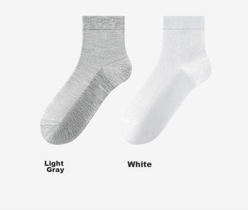 Bingxue Cotton Socks Men Pure Cotton Antibacterial Deodorant Ultra-thin Mesh Breathable Sweat-absorbent Short Mid-calf Socks Spring Autumn 22