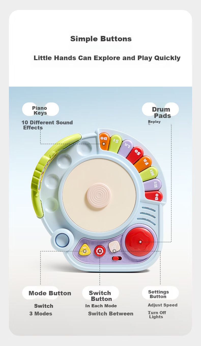 Babycare Early Education Music Toy Animal Symphony Baby Educational Enlightenment Exercise Children's Children's Day Gift for Boys and Girls 4