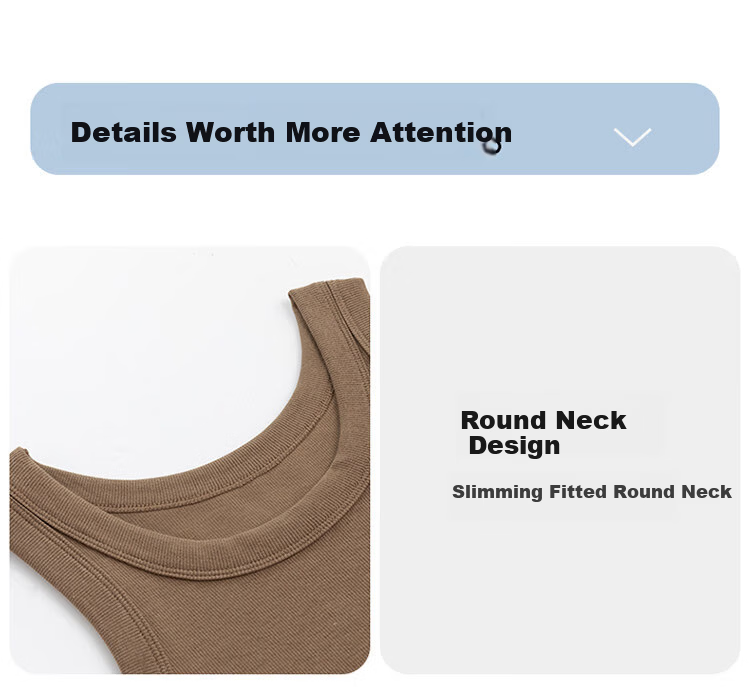 Modal Women's Classic Ribbed Slim Fit Tank Top Wide Shoulder Straps Slimming Round Neck Back Design Inner Wear 2XL 12
