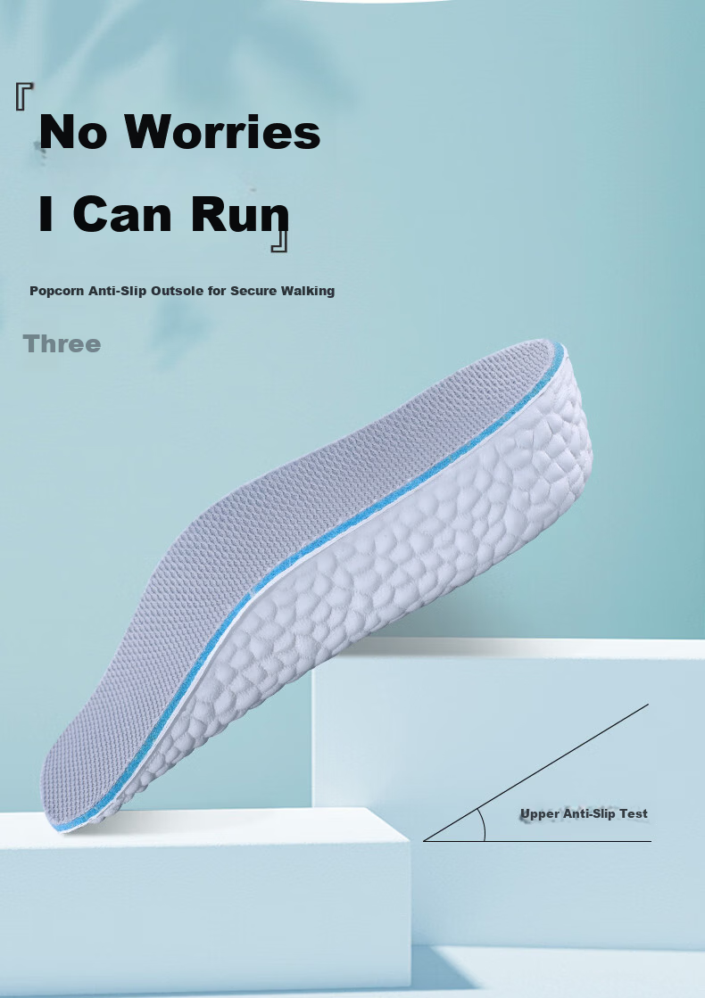 Bonnie Family Men's Height Increasing Insoles Arch Support Invisible Half Insoles 7