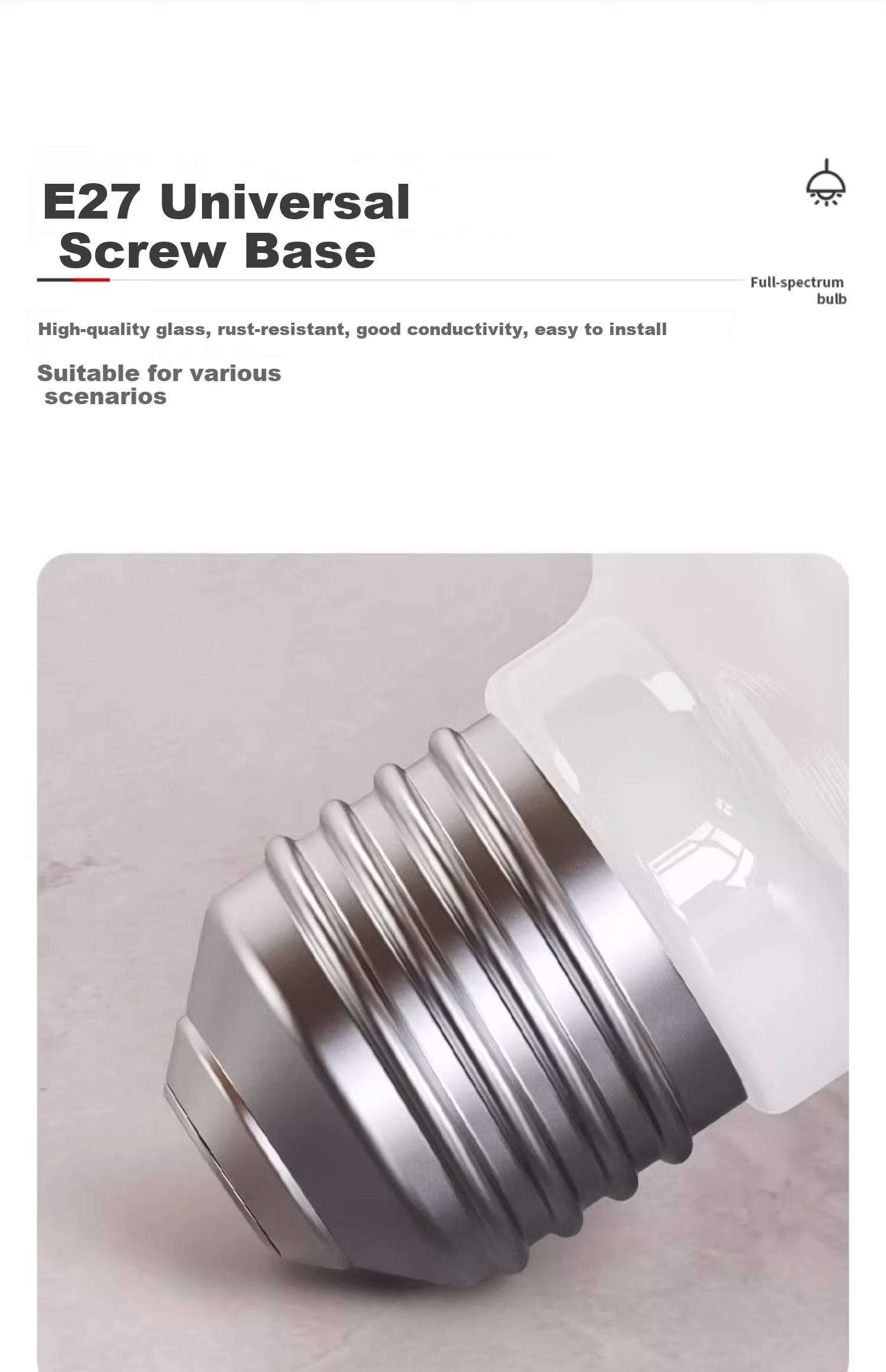 Labota Eye Protection LED Bulb Full Spectrum Dragon Ball Bulb Three-Color Light Study Desk Lamp Bulb E27 Screw Base 15W Three-Color 20