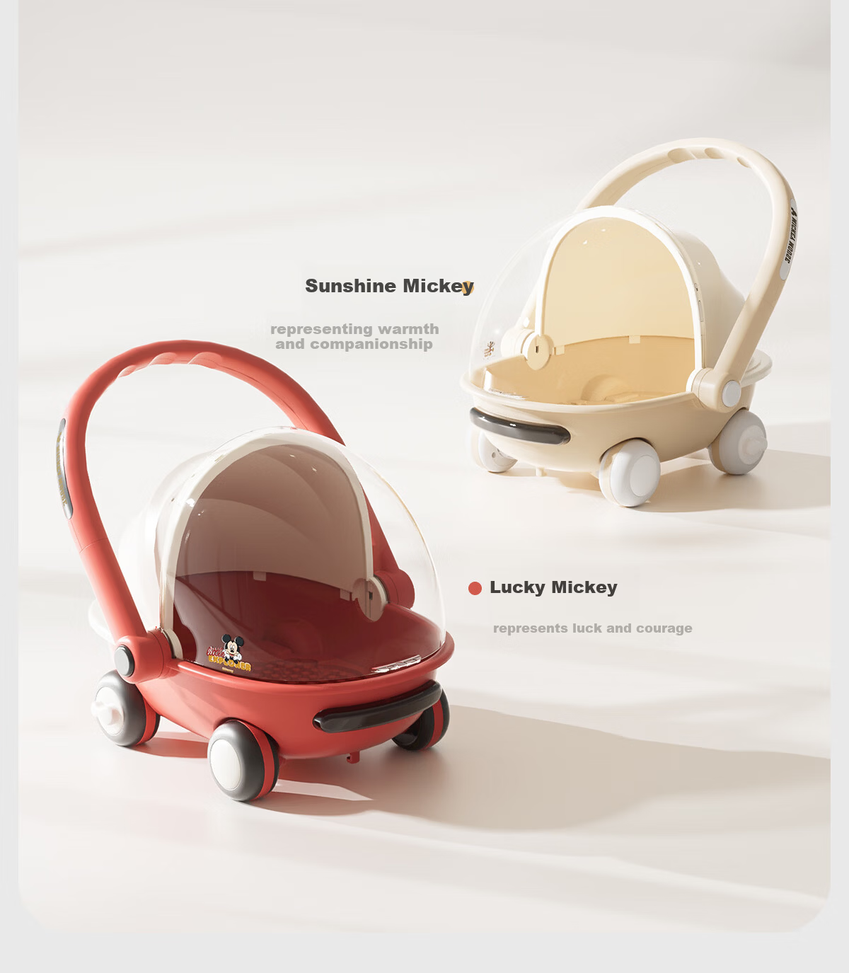 Disney Baby Walker Anti-O-Leg 2026 Model Anti-Tip Balance Walker for Babies 10 Months and Older Baby Push Walker 26