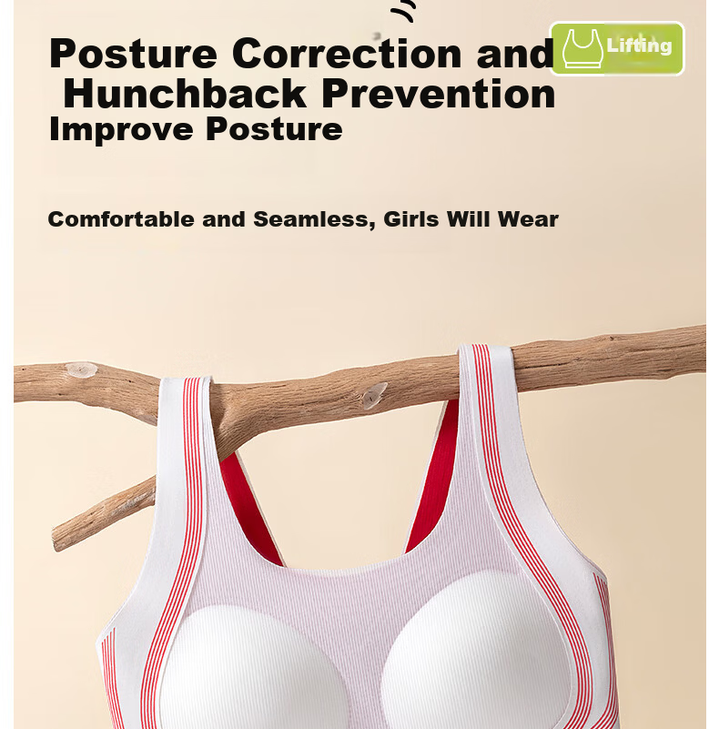 Meishianxuan Middle School Girls' Underwear Sports Vest Bra for Adolescent Girls and Teenagers 2