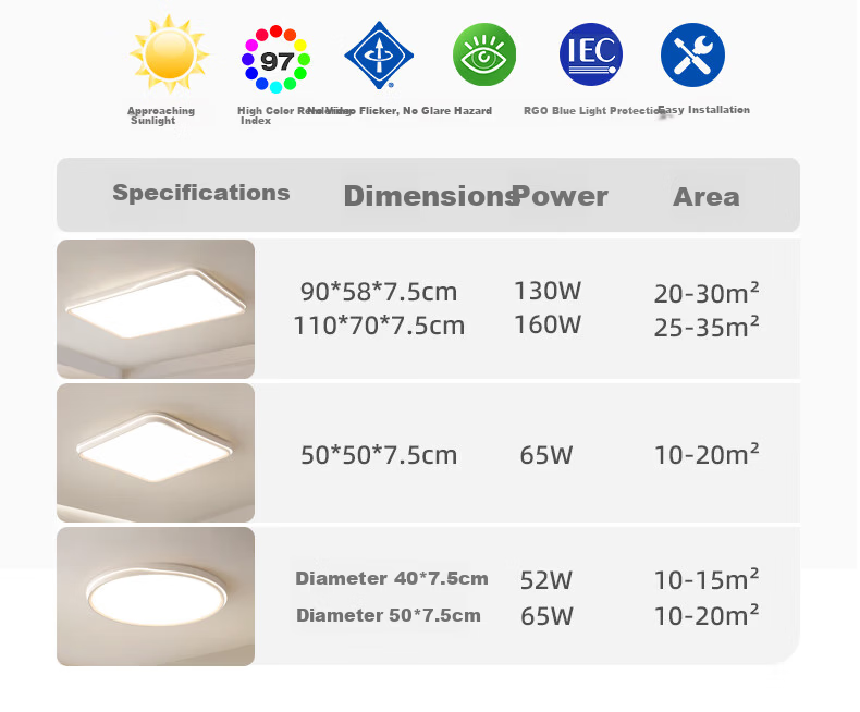 Micoe Purui Eye Protection Ceiling Light Bedroom Lamp Smart Offline Voice LED Minimalist Zhongshan Lighting Youjian Series 14