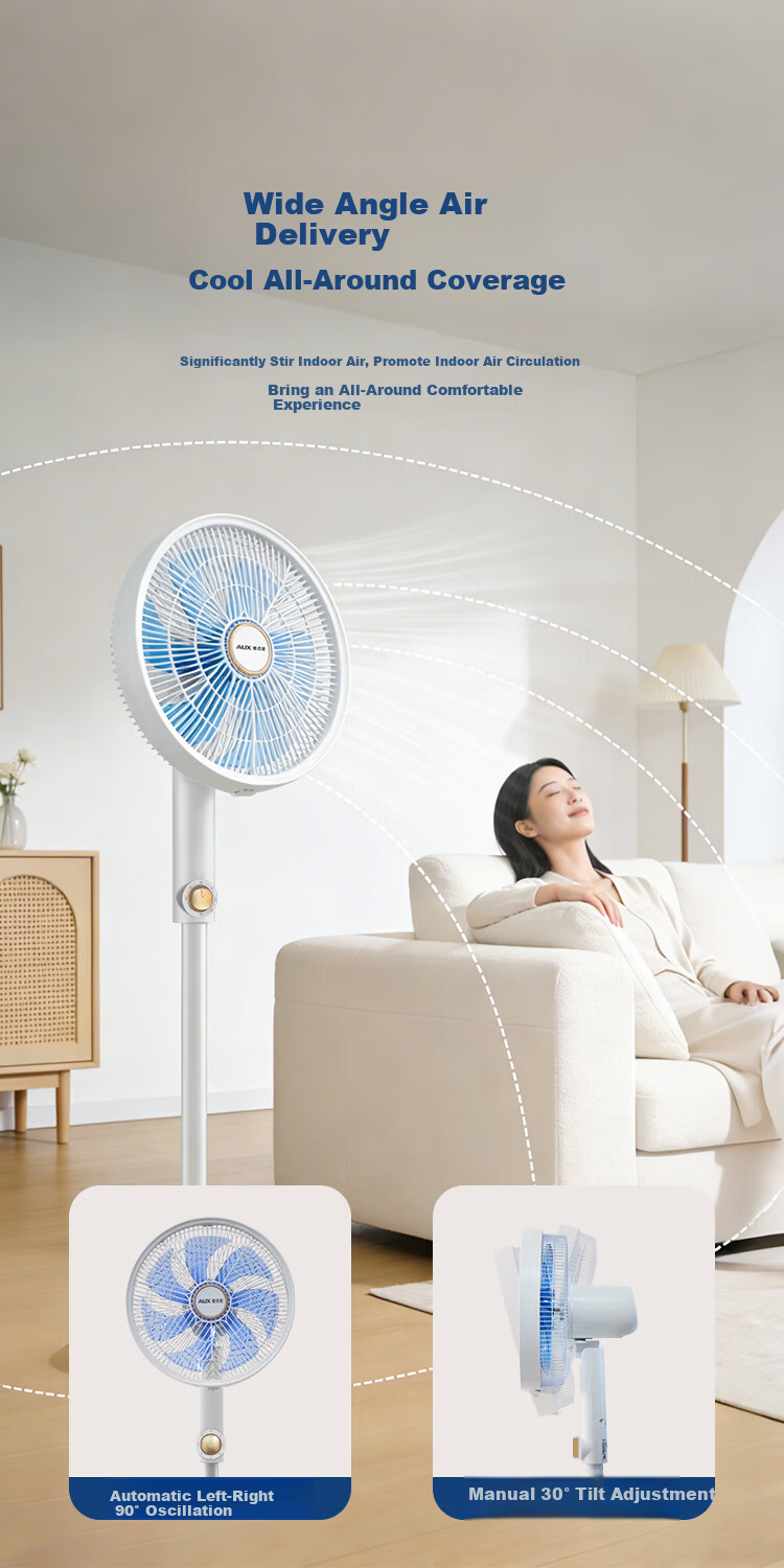 AUX Electric Fan/Floor Fan/AC Fixed Frequency Home 7-Blade Circulating Air/Energy-Saving Gentle Breeze Electric Fan/Floor Fan FS-30-A1211 5