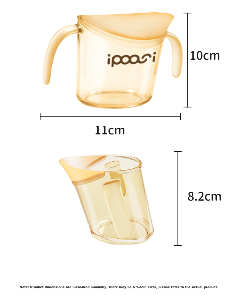 Ipoosi Open-mouth Baby Cup PPSU Sippy Cup for 6+ Months, Durable Toddler Drinking Cup, Anti-fall Children's Water Cup 12