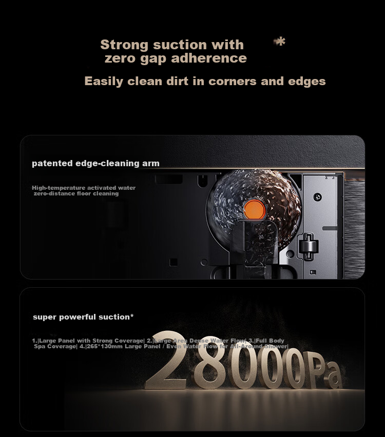 Mijia Xiaomi Floor Washer 5Pro 160℃ Steam Sterilization 26kPa Strong Suction Home Floor Washer and Mop 100℃ Boiling Water Self-Cleaning Anti-Tangle 10