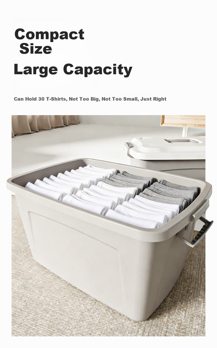 JD Jingzao Large Clothes Storage Box Plastic Toy Organizer Car Trunk Storage Container 20L White 3