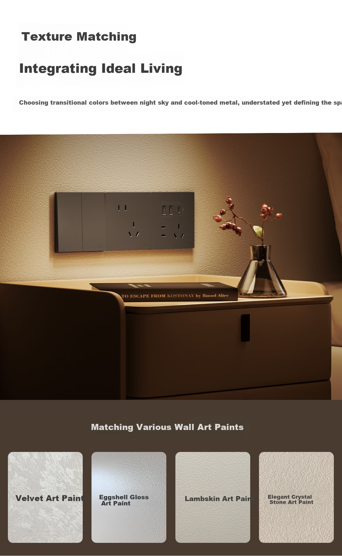 DELIXI Switch Socket, 86-Type Universal Single-Pole Master Switch with Eight Holes, Concealed Power Switch, Space Gray 8