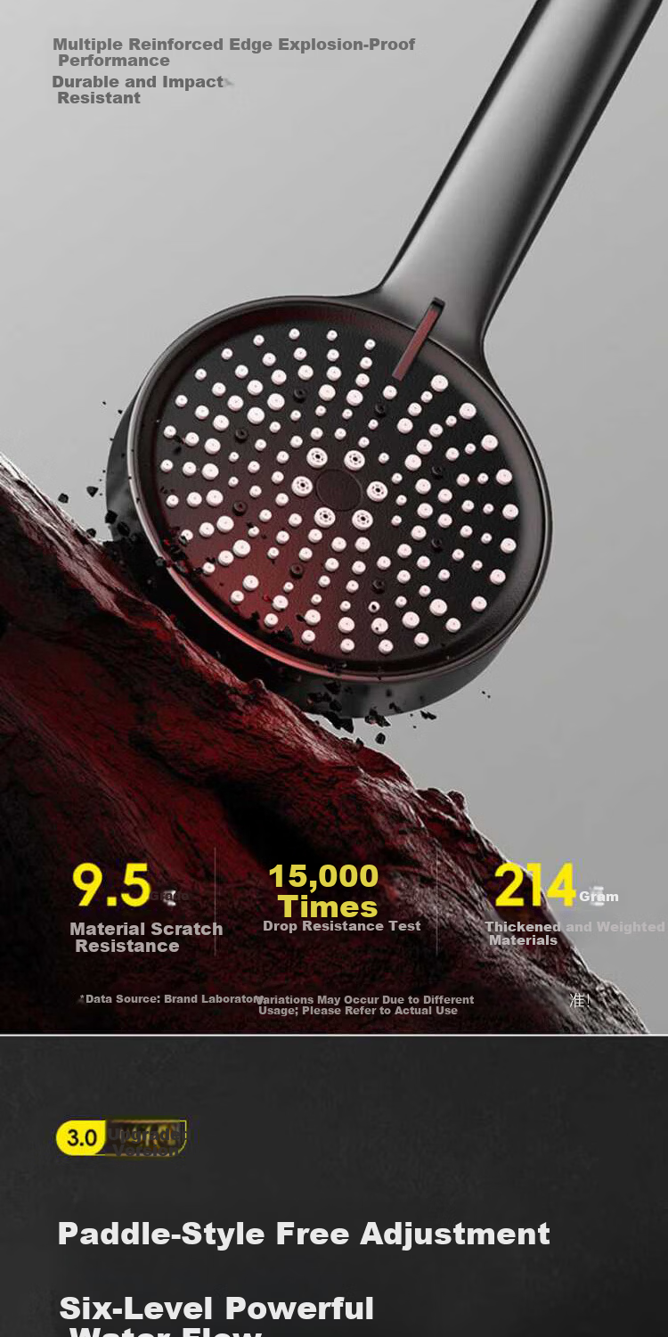 Del 28-Year Brand Pressurized Shower Head Multifunctional Handheld Bathroom Shower Set JJ-001 7