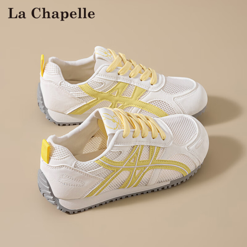 La Chapelle Women's Summer Lightweight Breathable Mesh Trainer Sneakers Casual Sports Shoes 1072 Moonlight Silver Size 40