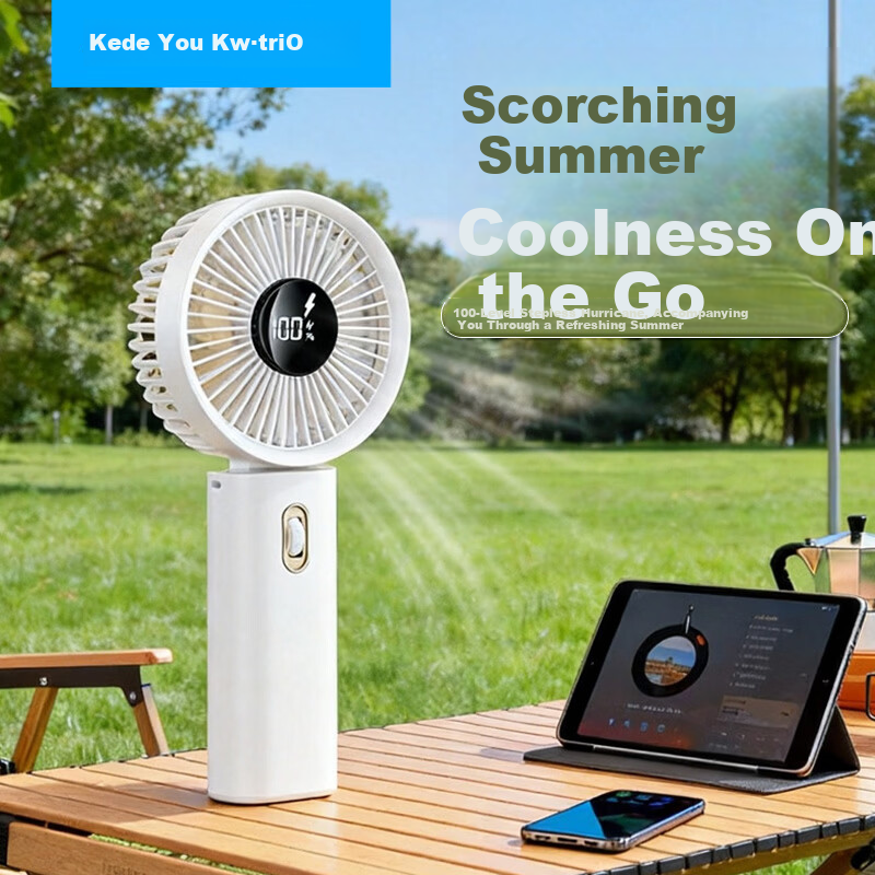 KeduYou Remote Control Desktop Timer Fan Hanging Long Battery Life Small Home Fan Student Office USB Charging 100-Speed Adjustable Portable Outdoor Fan