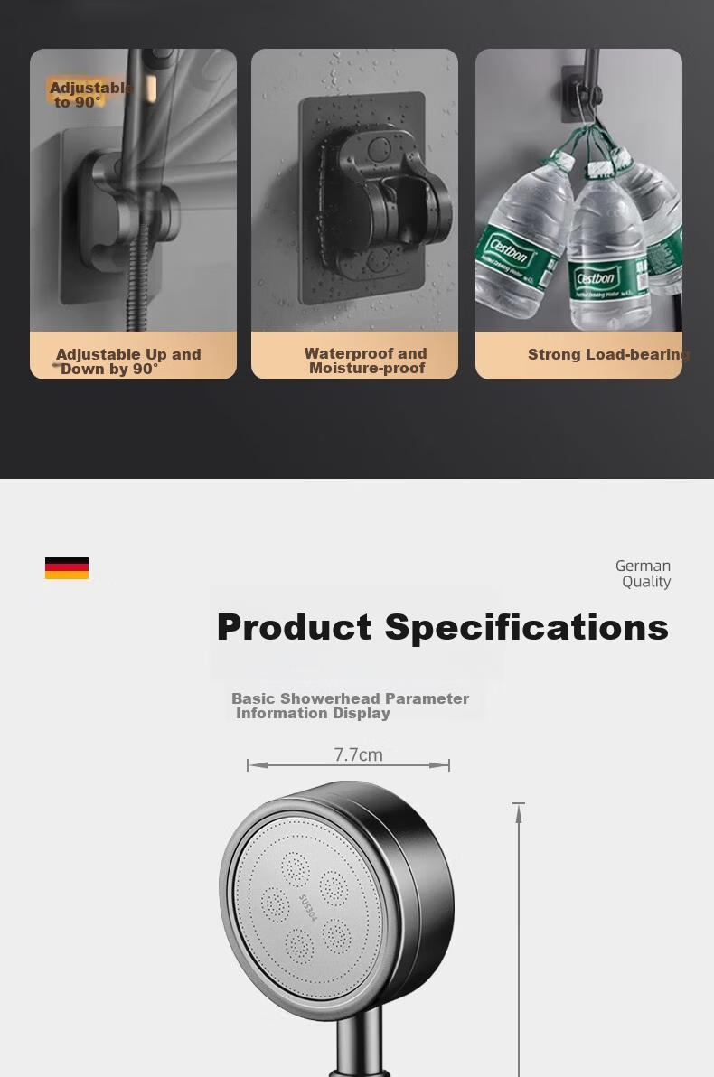 MUGE Stainless Steel Filter High-Pressure Shower Head Universal Strong Pressure Handheld Shower Sprayer 13