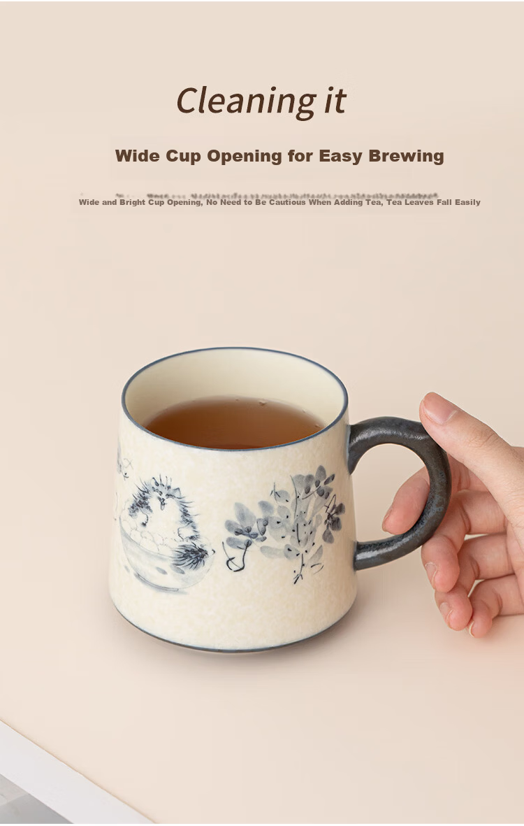 ZEROKY CLAN Ceramic Coffee Mug 360ml Home Office Milk Cup for Men and Women Single Gift Cup 8