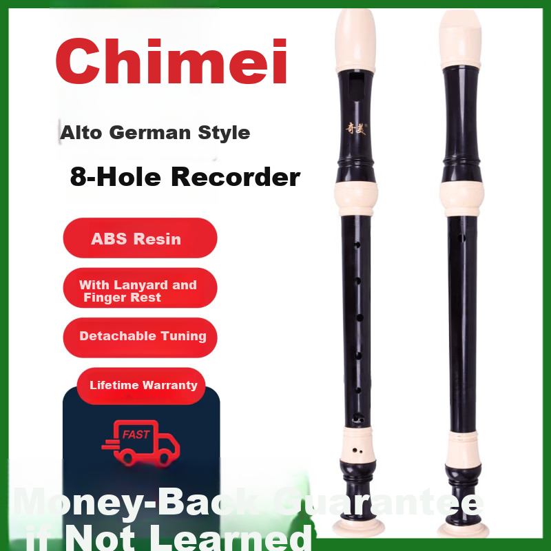 Chimei 8-Hole Alto German Style Recorder with Leather Case Classroom Recommended