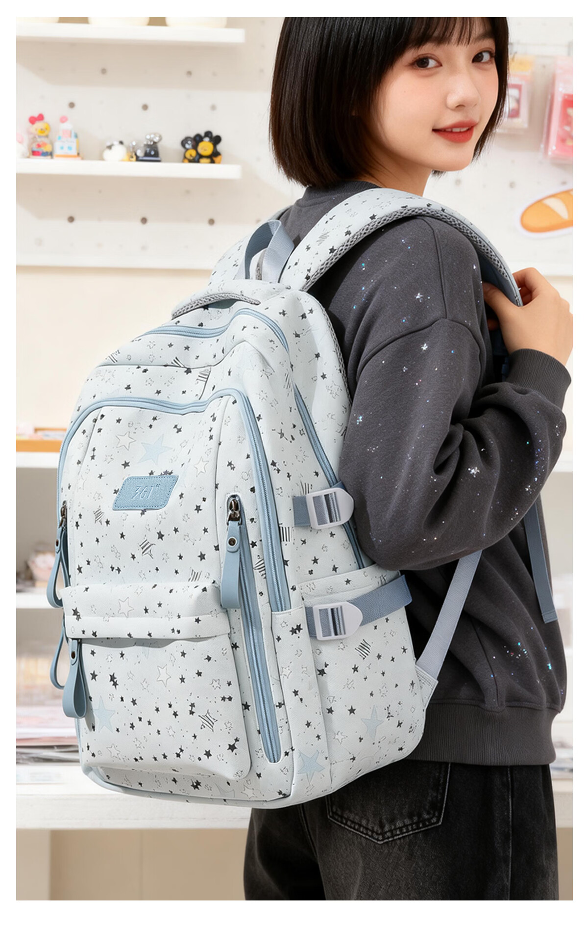 361° Women's Backpack High-Value Fresh Casual Versatile Lightweight Large Capacity School Travel Bag for Middle and High School Students 6