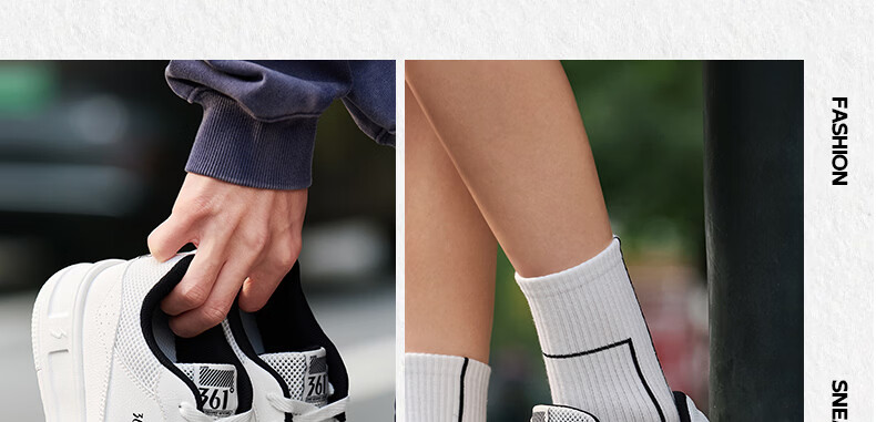 361° Qinghe 2.0 Men's Sneakers Sports Shoes Spring Summer Casual Thick Sole White Shoes 672616610-1 37