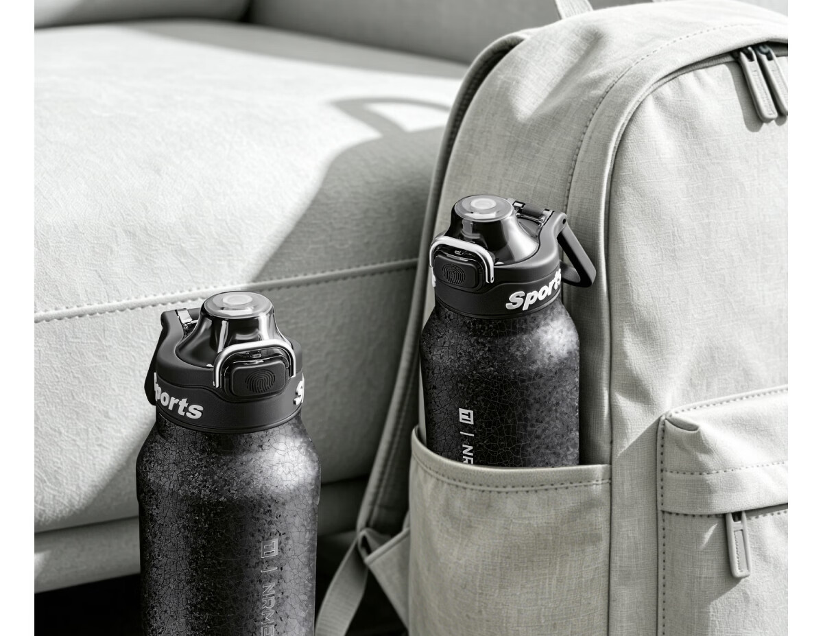 ERM Pure Titanium Insulated Water Bottle Men's Large Capacity Lightweight Outdoor Sports Portable Cycling Pure Titanium Flask Cup 26