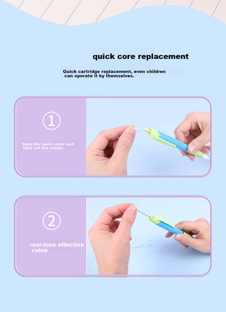 Disney 2.0mm Posture Correction Automatic Pencil 2-Pack Mickey Stationery for Elementary Students Beginner Grip Correction Mechanical Pencil 5