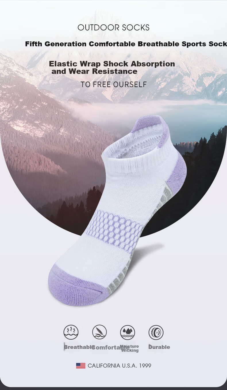 TFO 5th Generation Outdoor Sports Socks Breathable Running Hiking Socks 2902566 Women's Pink S 2