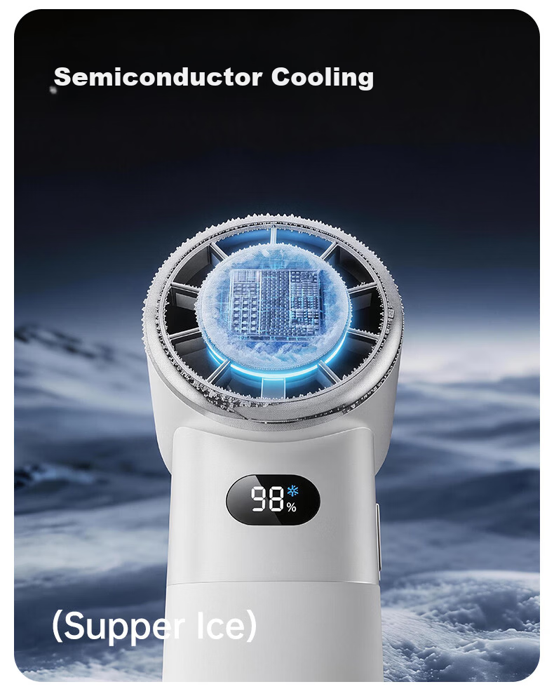 DIAMOND Portable Handheld Foldable Mini High-Speed Energy-Saving Fan Outdoor Neck Hanging Powerful Office Desktop Rechargeable Small Fan SN 4