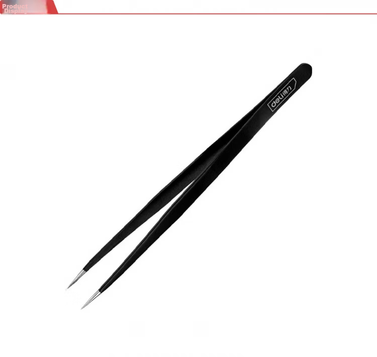 Deli Stainless Steel Tweezers Pointed Tip 140mm DL396201 1