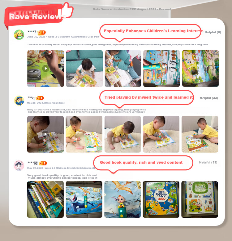 BabyBus Early Learning Machine Reading Pen Advanced Starter Kit Bilingual Educational Toy Toddler Reading Book Children's Day Gift 5