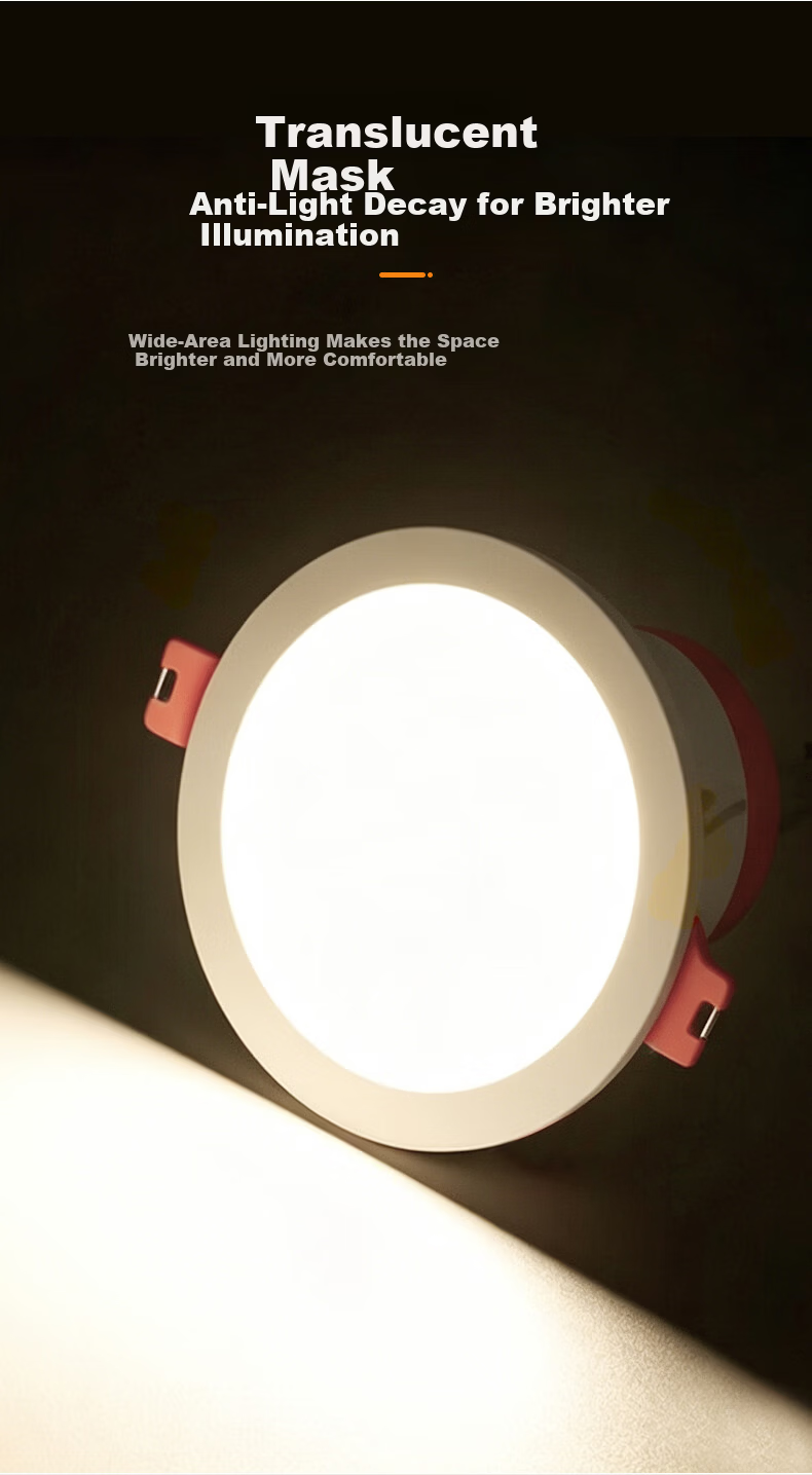 Foshan Lighting (FSL) LED Recessed Downlight Ceiling Spotlight Full Aluminum All-White 5 Inch 16W Cutout 140-150mm Warm White (4000K) 6