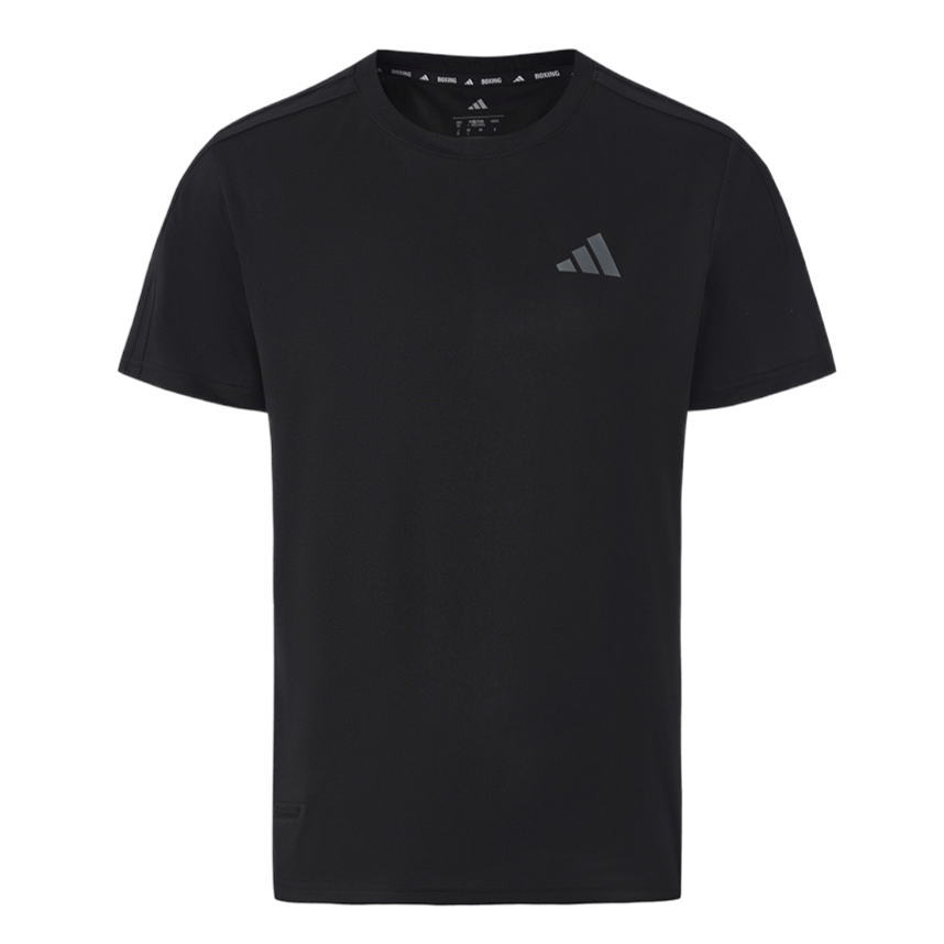 Adidas 2026 New Men's Short Sleeve Summer Lightweight Quick-Dry Outdoor Sports Crew Neck Casual T-Shirt Black 2XL