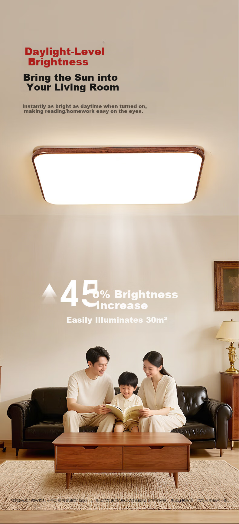 ARROW Ceiling Light Original Philips Light Source Wooden Vintage Style 5-Light Smart Package for Three-Bedroom Two-Living Room Whole House 8