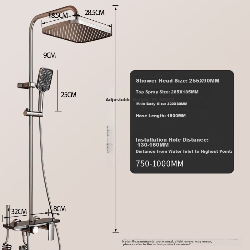 Jingshi Weideng Shower Set Bathroom Shower Head Integrated Pressurized Shower Three-Piece Set 8815