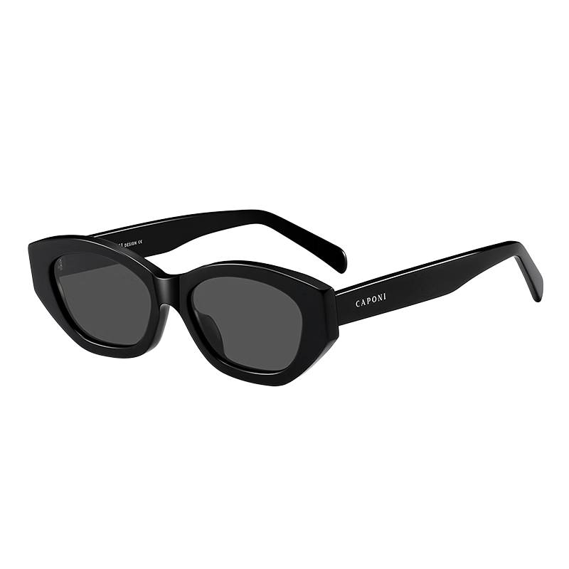 CAPONI Cat Eye Sunglasses for Women, Polarized Narrow Frame Sunglasses, Outdoor UV Protection, High-End Sun Protection Glasses, Face-Slimming Effect